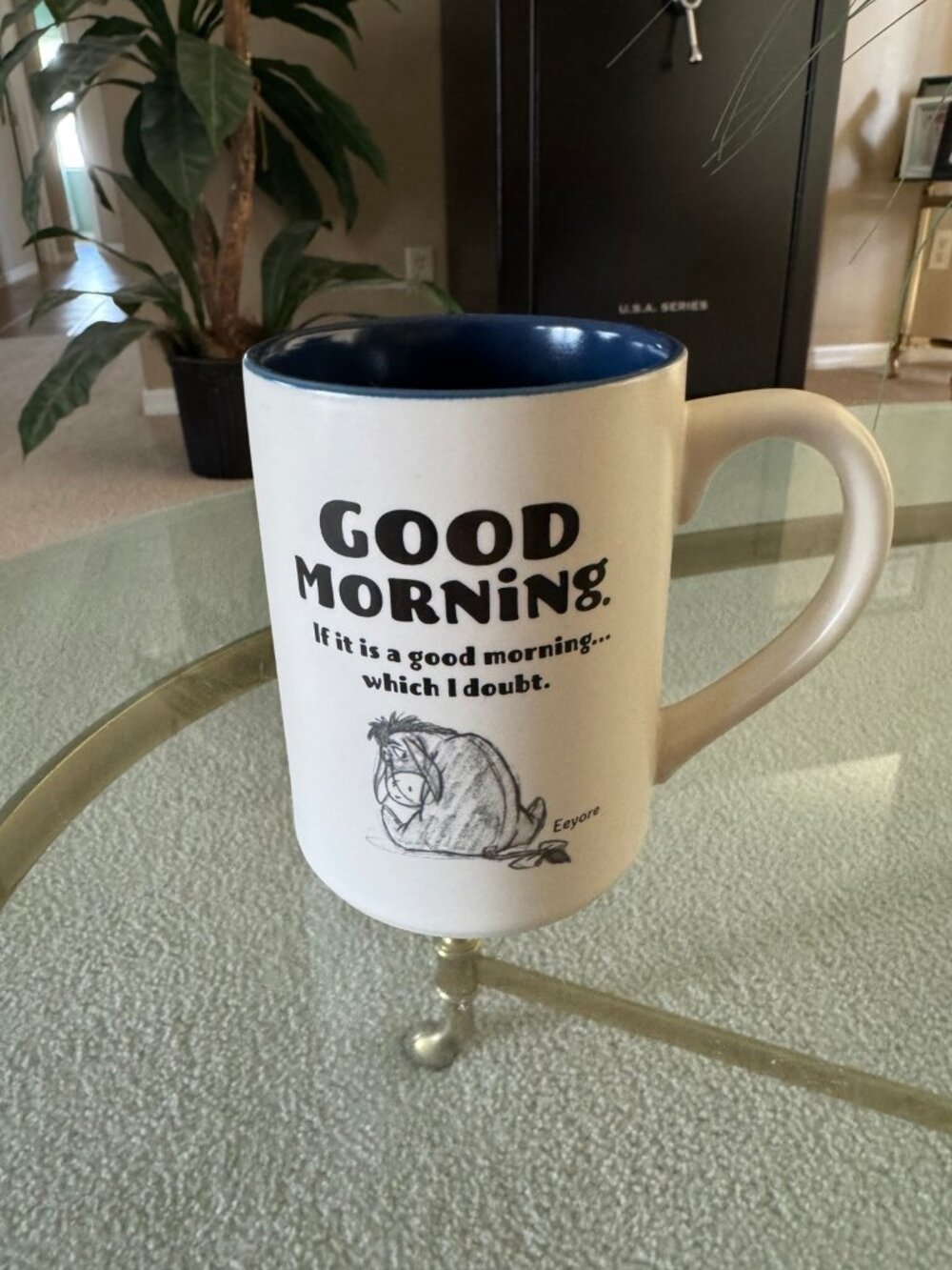 Disney Hallmark Eeyore Good Morning Large Ceramic Mug